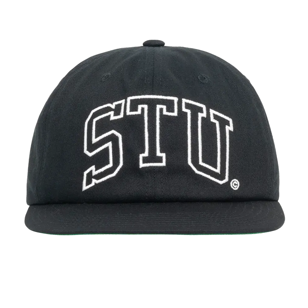 Stussy Mid-Depth Stu Arch Strapback - Shadow Black