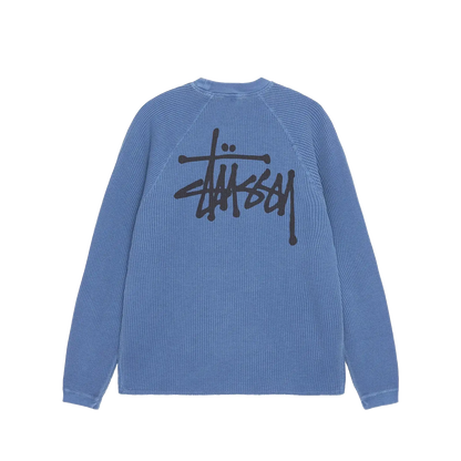 Stussy Basic Stock Longsleeve Thermal - Blue