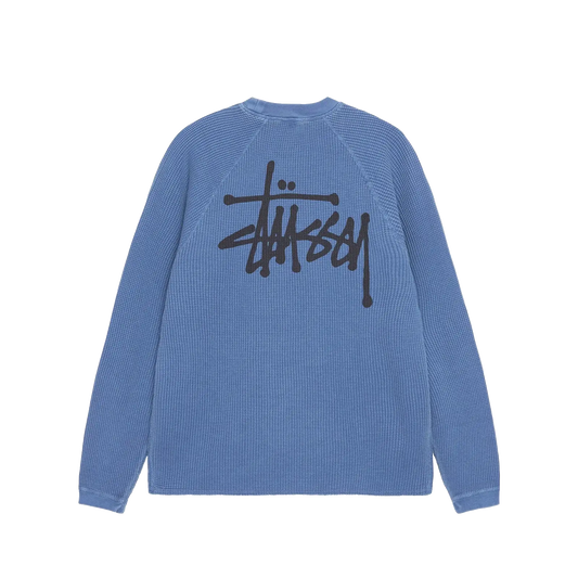 Stussy Basic Stock Longsleeve Thermal - Blue