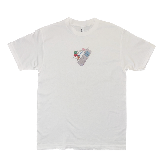 Ninetimes Cellphone Tee - White