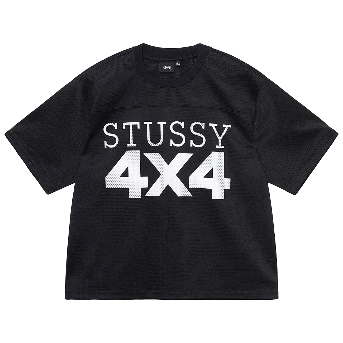 Stussy 4X4 Mesh Football Jersey - Black