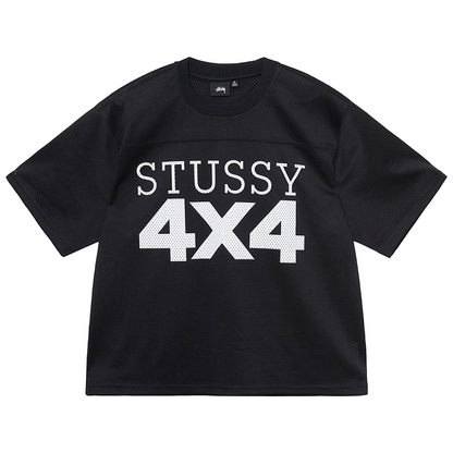 Stussy 4X4 Mesh Football Jersey - Black