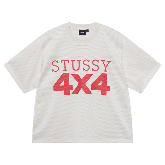 Stussy 4X4 Mesh Football Jersey - Bone