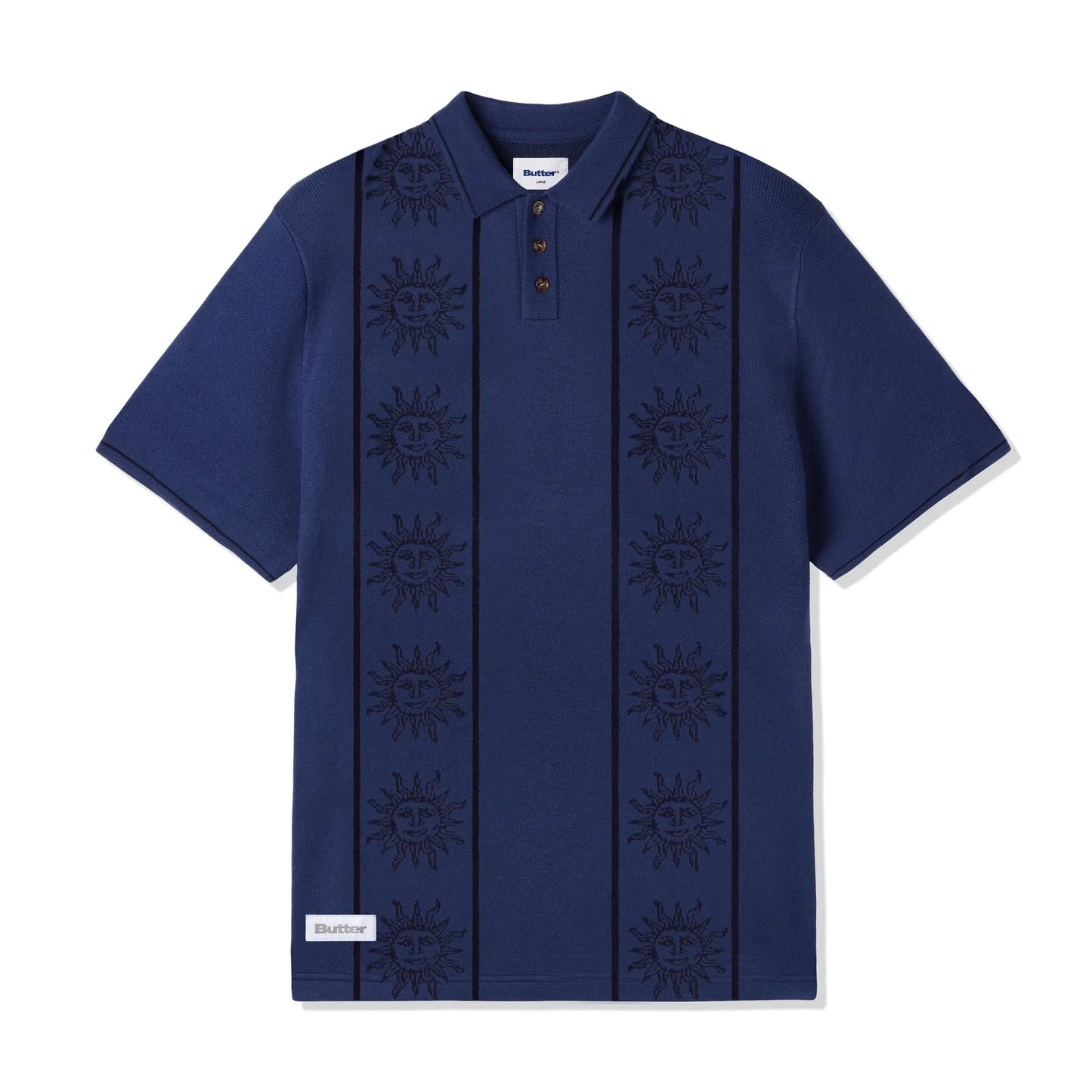 Butter Goods Solar Knit Shirt - Harbour Blue