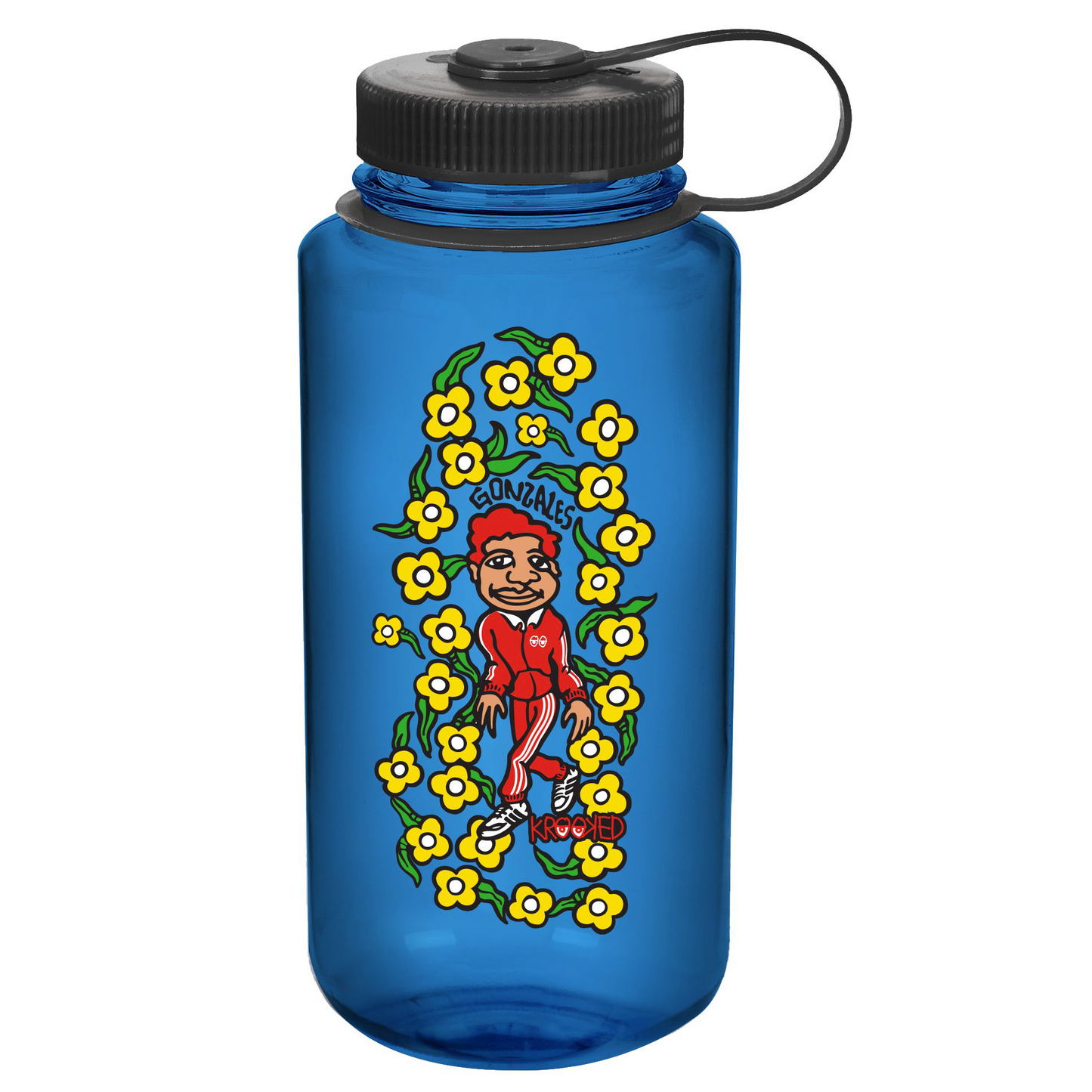 Krooked Gonz Sweatpants Water Bottle - Blue