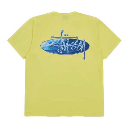 Stussy Wave Oval Tee - Lemon