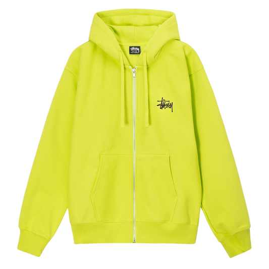 Stussy Basic Zip Hoodie - Keylime