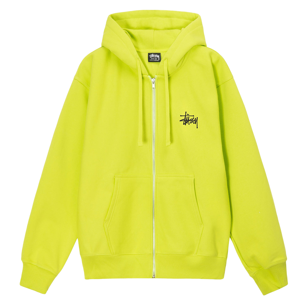 Stussy Basic Zip Hoodie - Keylime