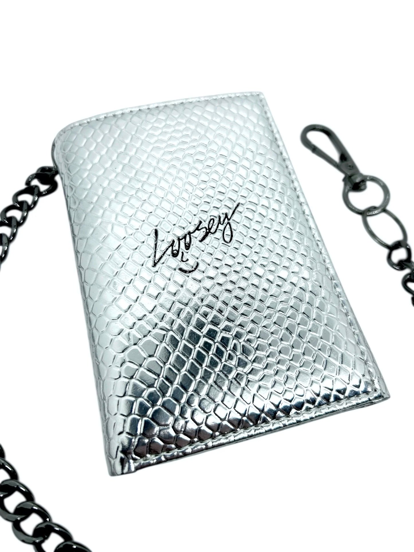 Loosey Metallic Chain Gang Wallet - Silver