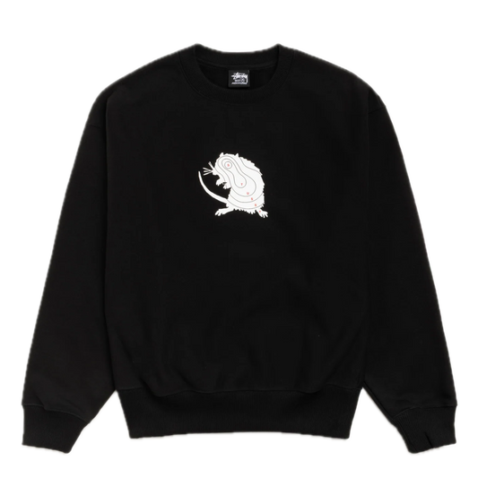 Stussy Long Range Crewneck - Black