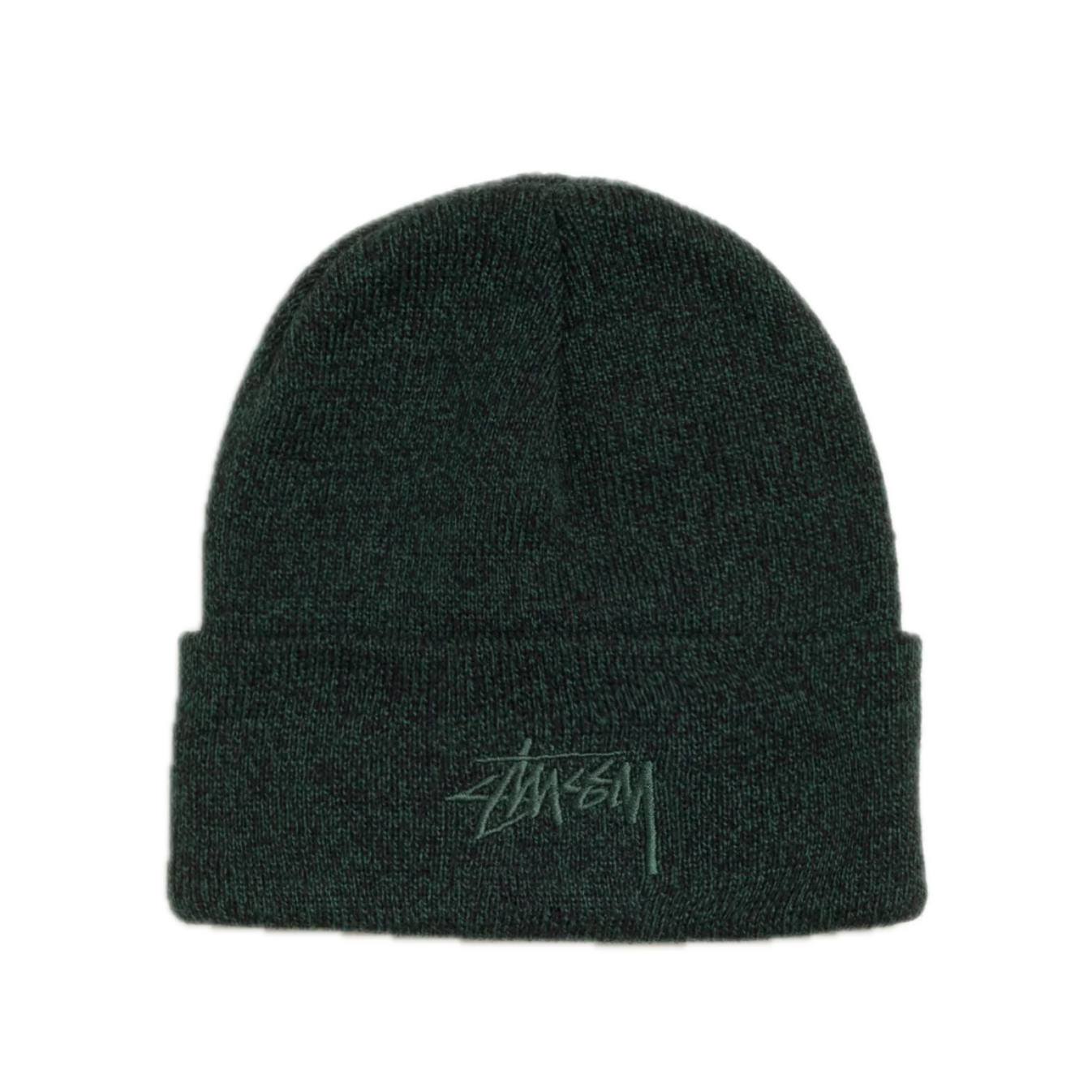 Stussy Stock Cuff Beanie - Marled Hunter Green
