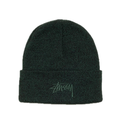 Stussy Stock Cuff Beanie - Marled Hunter Green