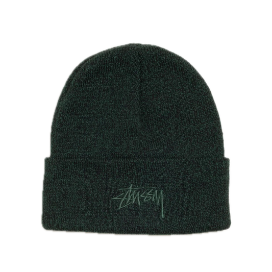 Stussy Stock Cuff Beanie - Marled Hunter Green