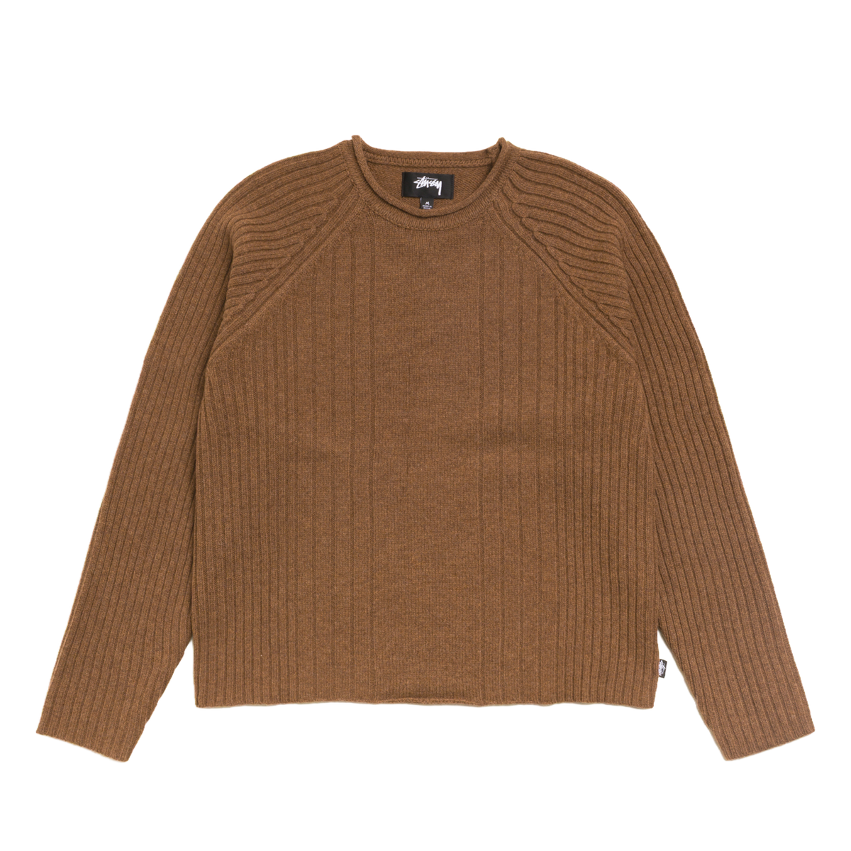 Stussy Merino Roll Neck Sweater - Brown