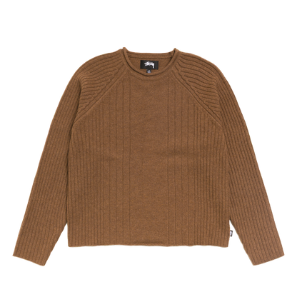 Stussy Merino Roll Neck Sweater - Brown