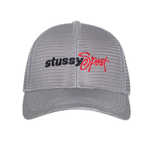 Stussy Mid Depth Sport Mesh Cap - Grey
