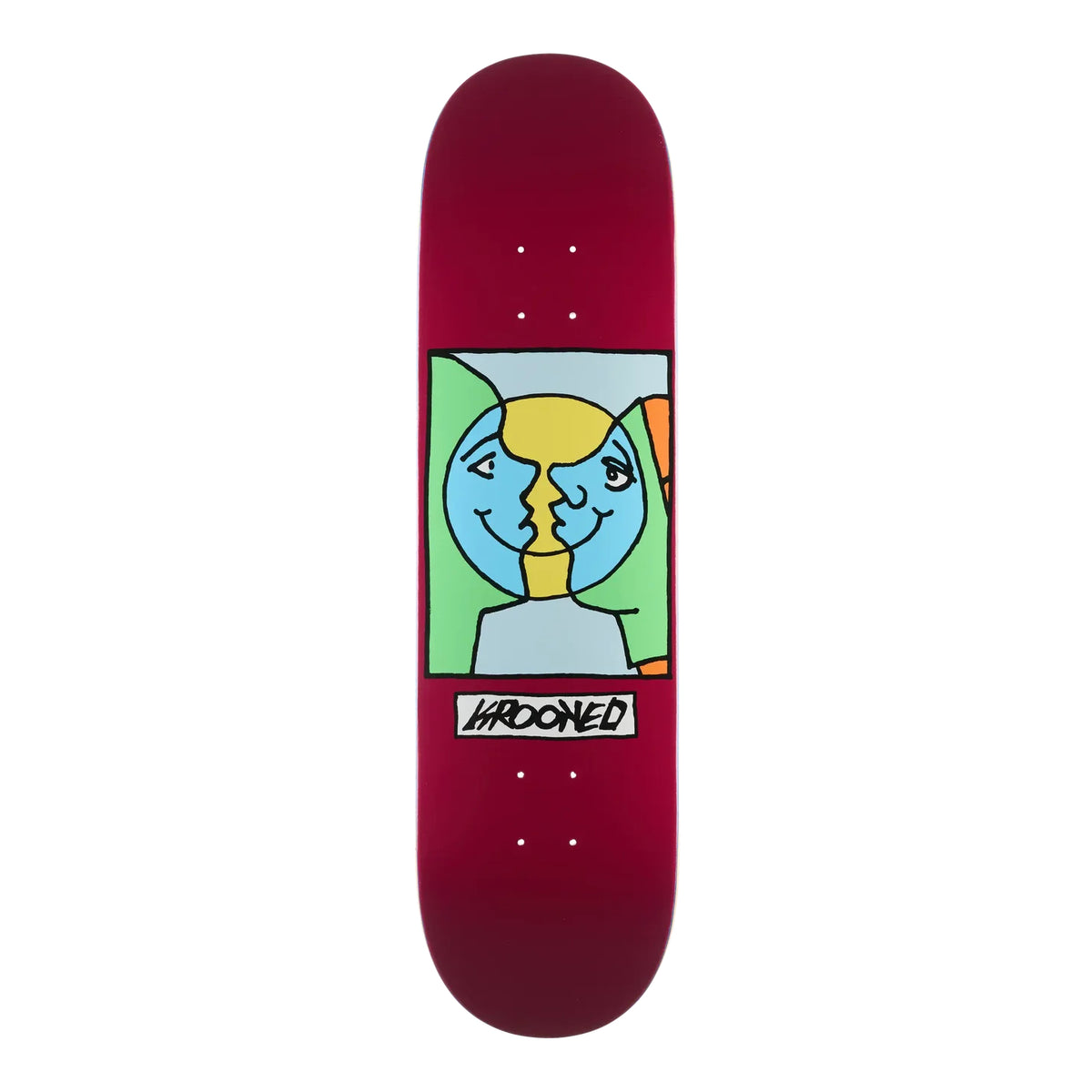 Krooked Easy Rider Moonsmile Maroon Deck - 8.25