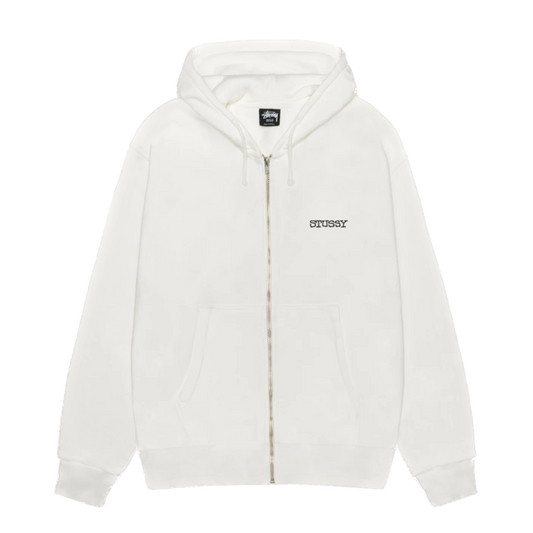 Stussy Jumbo Pigment Dyed Zip Hoodie - Natural