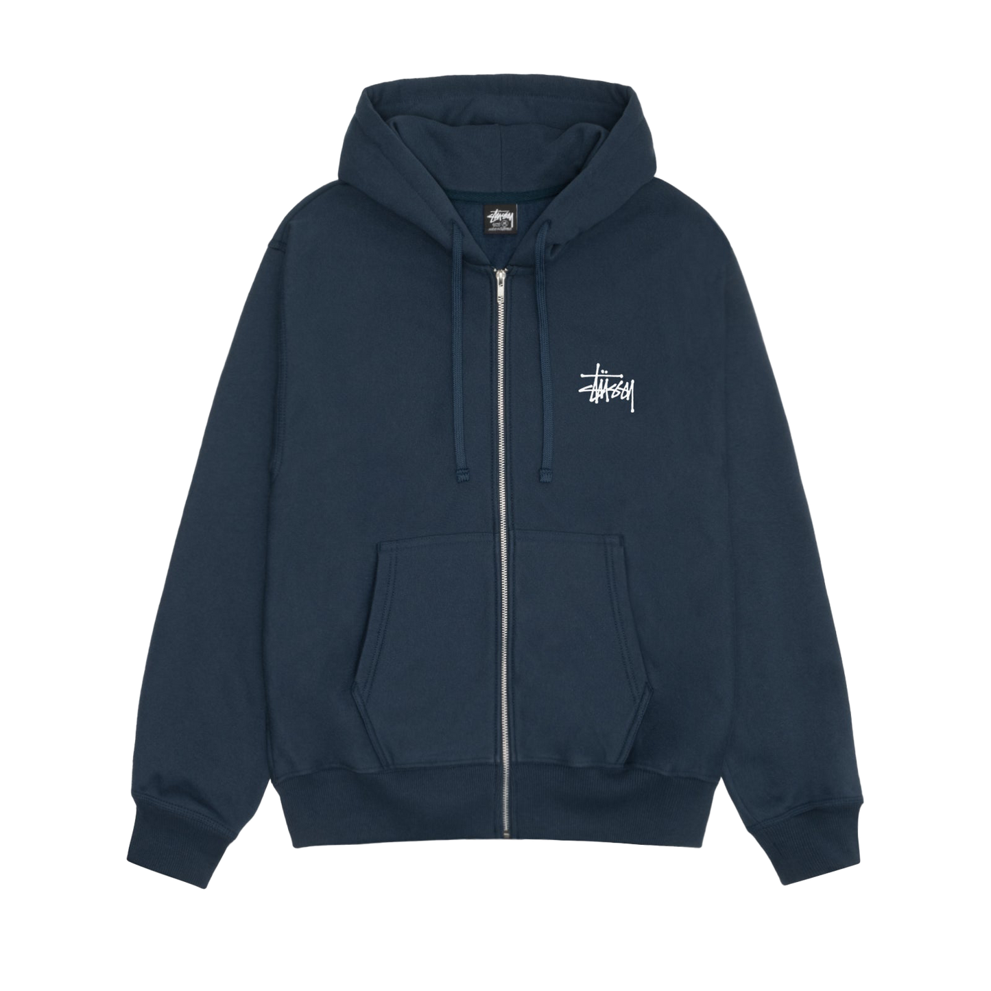 Stussy Basic Zip Hoodie - Navy – Ninetimes Skateshop Stussy Basic Zip Hoodie - Navy – Ninetimes Skateshop