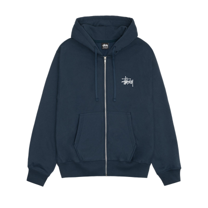 Stussy Basic Zip Hoodie - Navy