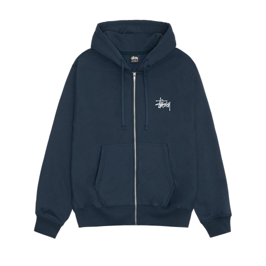 Stussy Basic Zip Hoodie - Navy