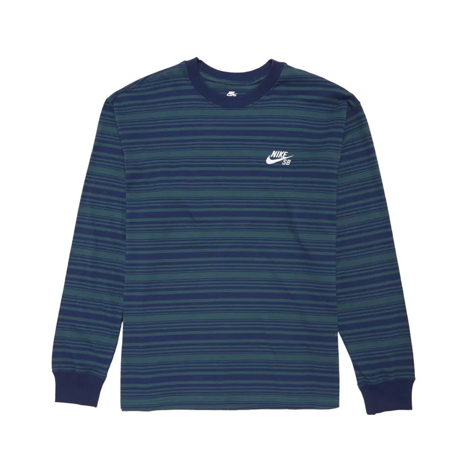 Nike SB Striped Longsleeve - Midnight Navy/Deep Jungle