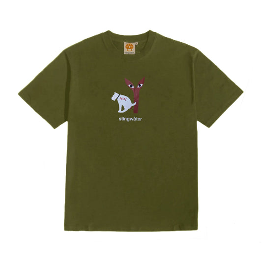 Stingwater No! Pooping on Aya Tee - Army Green