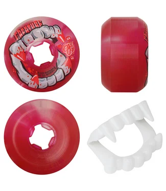 OJs DNA Curbsuckers Bloodsuckers Red/Clear Swirl Wheels - 95A 56mm