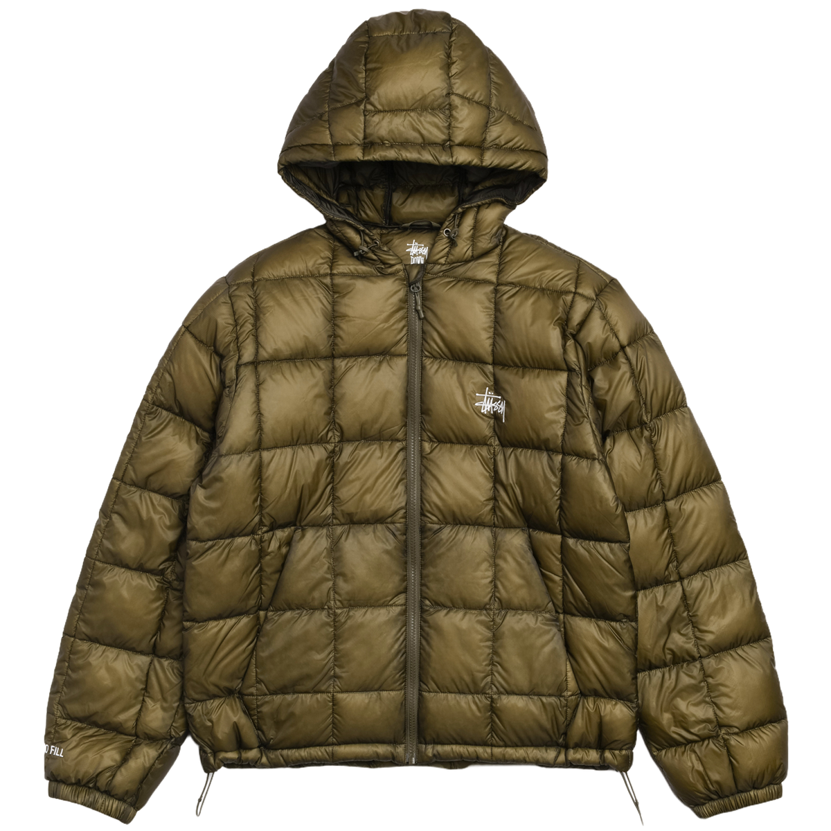 Stussy Midweight Hooded Puffer Jacket - Olive