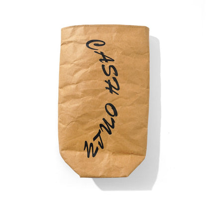 Cash Only Tyvek Brown Paper Bag - Brown