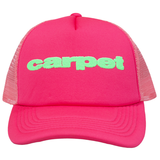 Carpet Company Puff Trucker Hat - Pink/Green