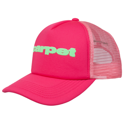 Carpet Company Puff Trucker Hat - Pink/Green