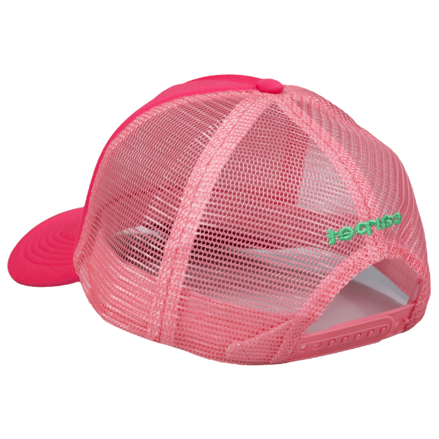 Carpet Company Puff Trucker Hat - Pink/Green