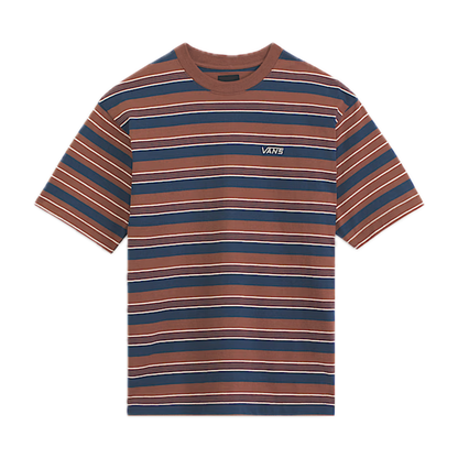 Vans Pismo Shortsleeved Striped Shirt - Potting Soil Brown