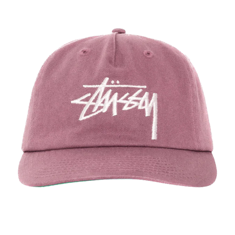 Stussy Big Stock Mid Depth Snapback - Plum