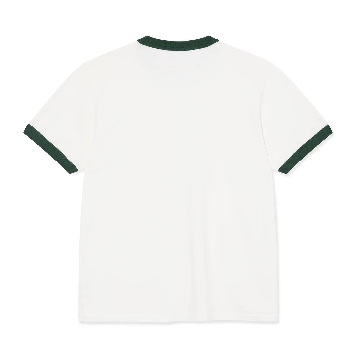 Polar Ringer Tee - Cloud White/Dark Green