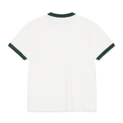 Polar Ringer Tee - Cloud White/Dark Green