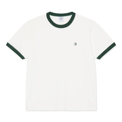 Polar Ringer Tee - Cloud White/Dark Green