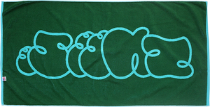 Sneeze Logo Beach Towel - Aqua/Forest