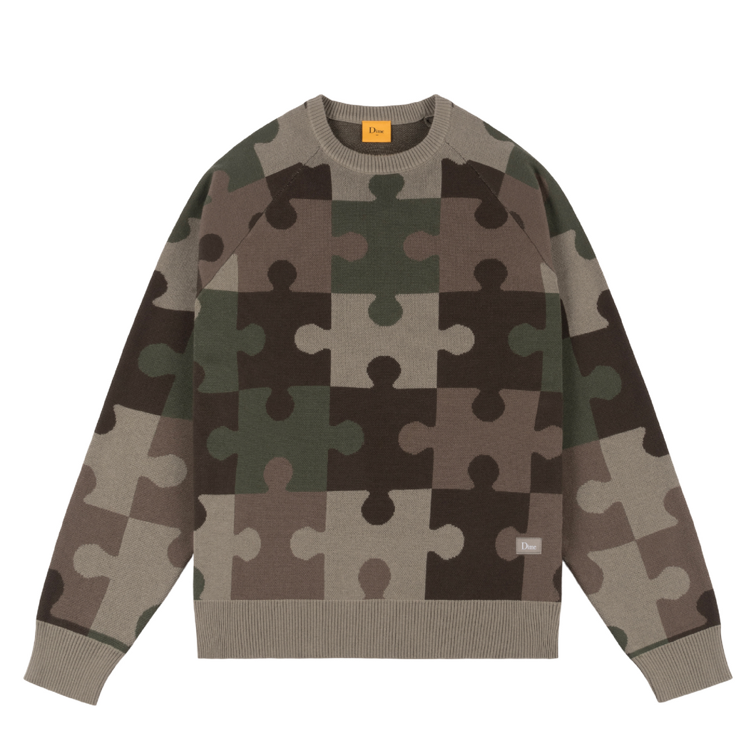 Dime Camo Puzzle Knit - Army