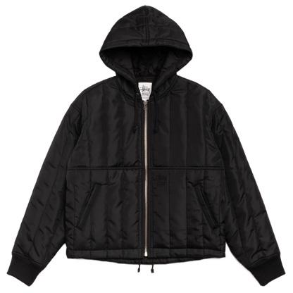 Stussy Quilted Nylon Work Jacket - Black
