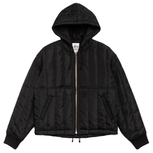 Stussy Quilted Nylon Work Jacket - Black