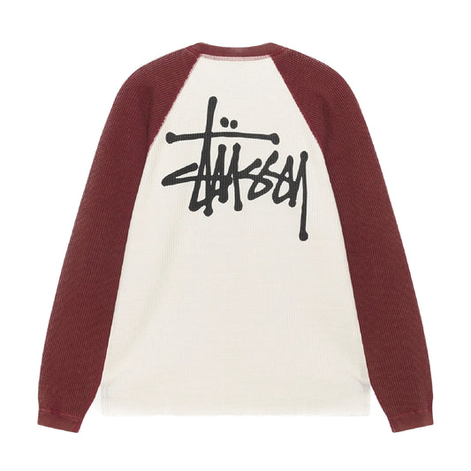 Stussy 2 Tone Raglan Thermal - Off White