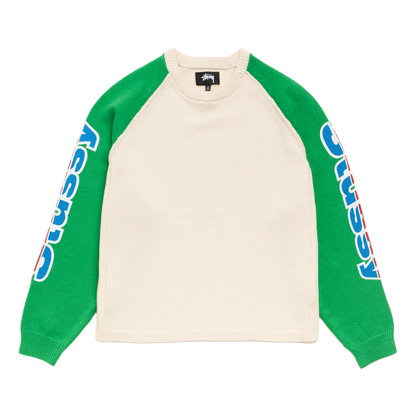 Stussy Two Tone Raglan Sweater - Natural