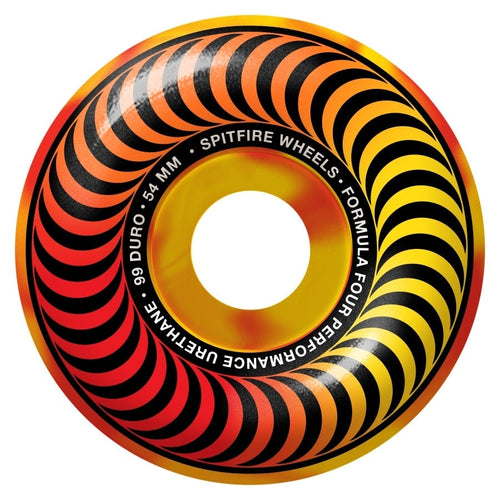 Spitfire Formula Four Multiswirl Classic Yellow/Red Wheels - 99D 54mm