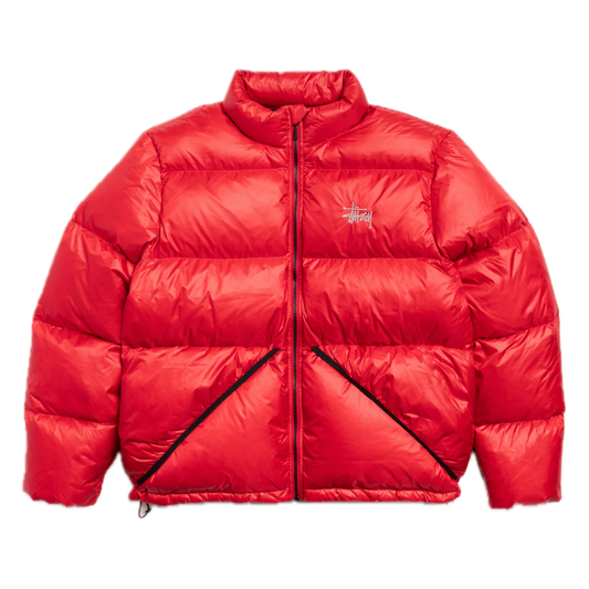 Stussy Micro Ripstop Down Puffer - Red