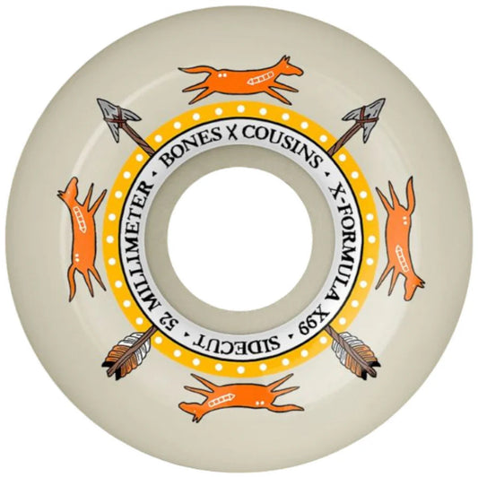 Bones Cousins Sidecut X-Formula Wheels - 99A 52mm V5
