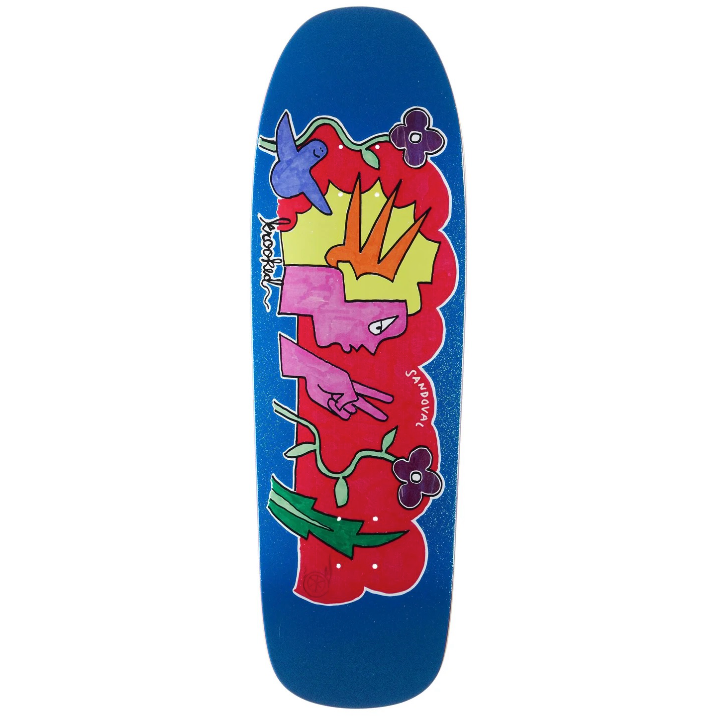 Krooked Sandoval Peace Sign Deck - 9.81