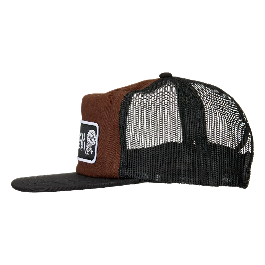 Baker Twin Skulls Trucker Hat - Brown/Black