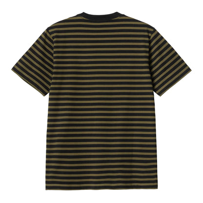 Carhartt WIP Seidler Stripe Pocket Tee - Highland/Black